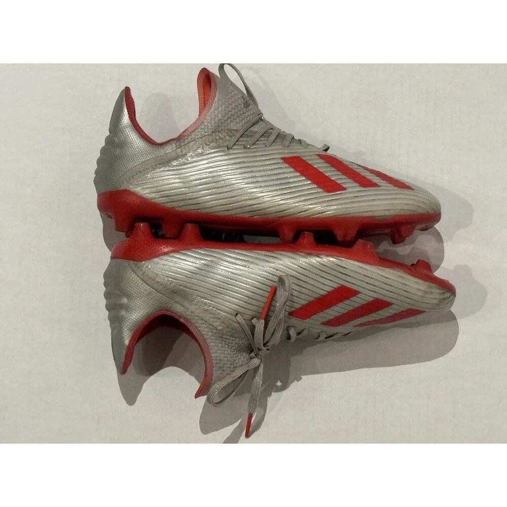 adidas X 19.1 Firm Ground Youth Soccer Size 5.5 Unisex Orange/Gray lace Cleats